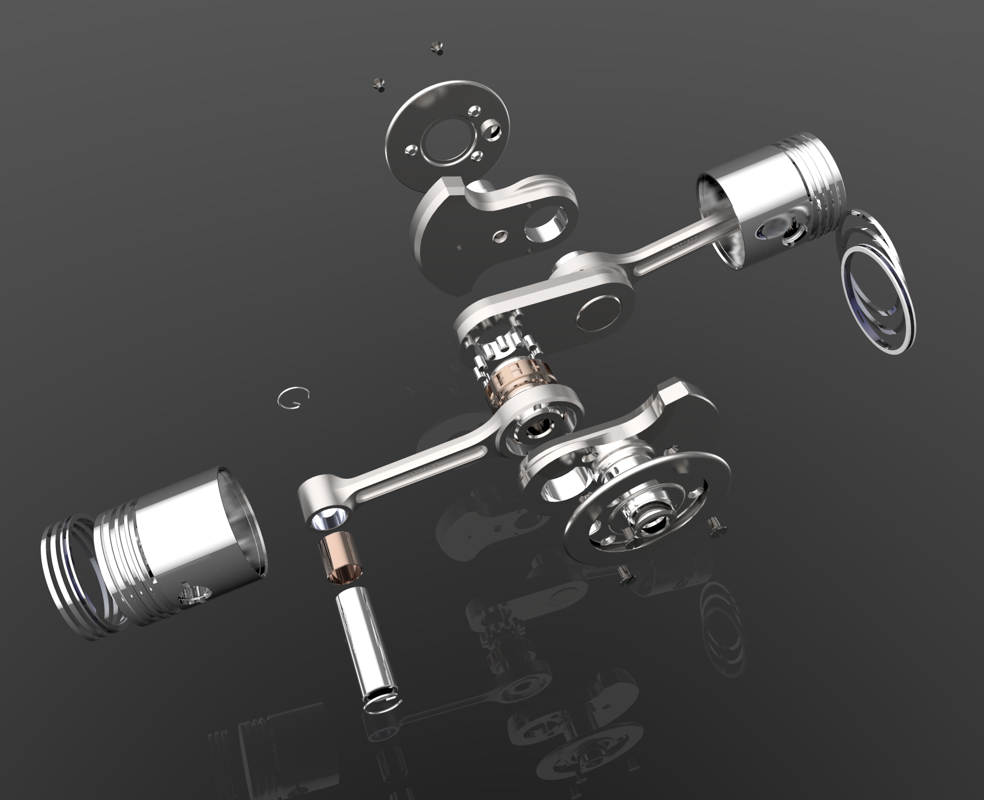 摩托车曲轴活塞